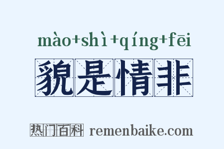 貌是情非是什么意思的图片